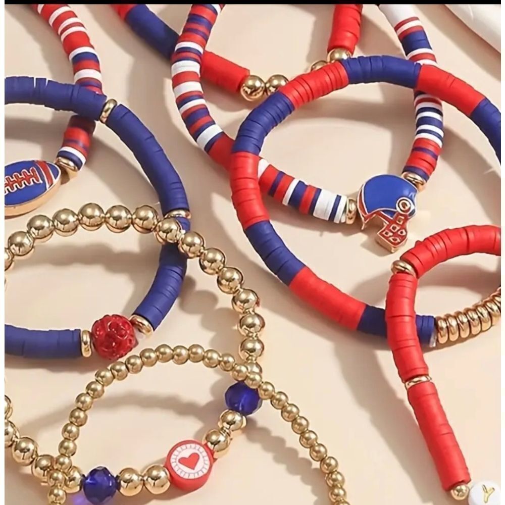 Red White & Blue Charm Bracelets - Picture 4 of 5